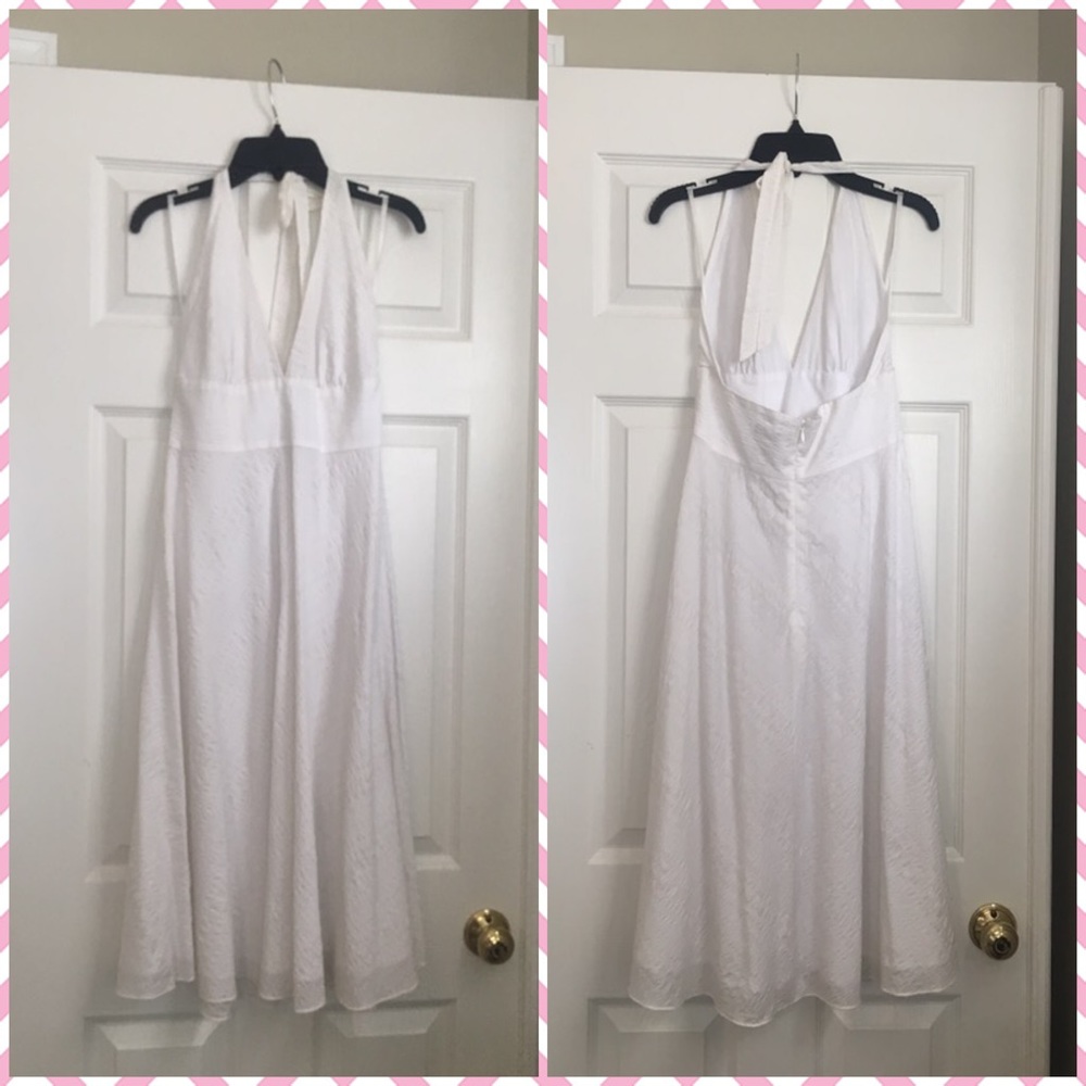 J. Crew Embossed White Sundress